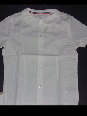 French Toast Kids Schoolwear White Short Sleeve Shirt Size 8